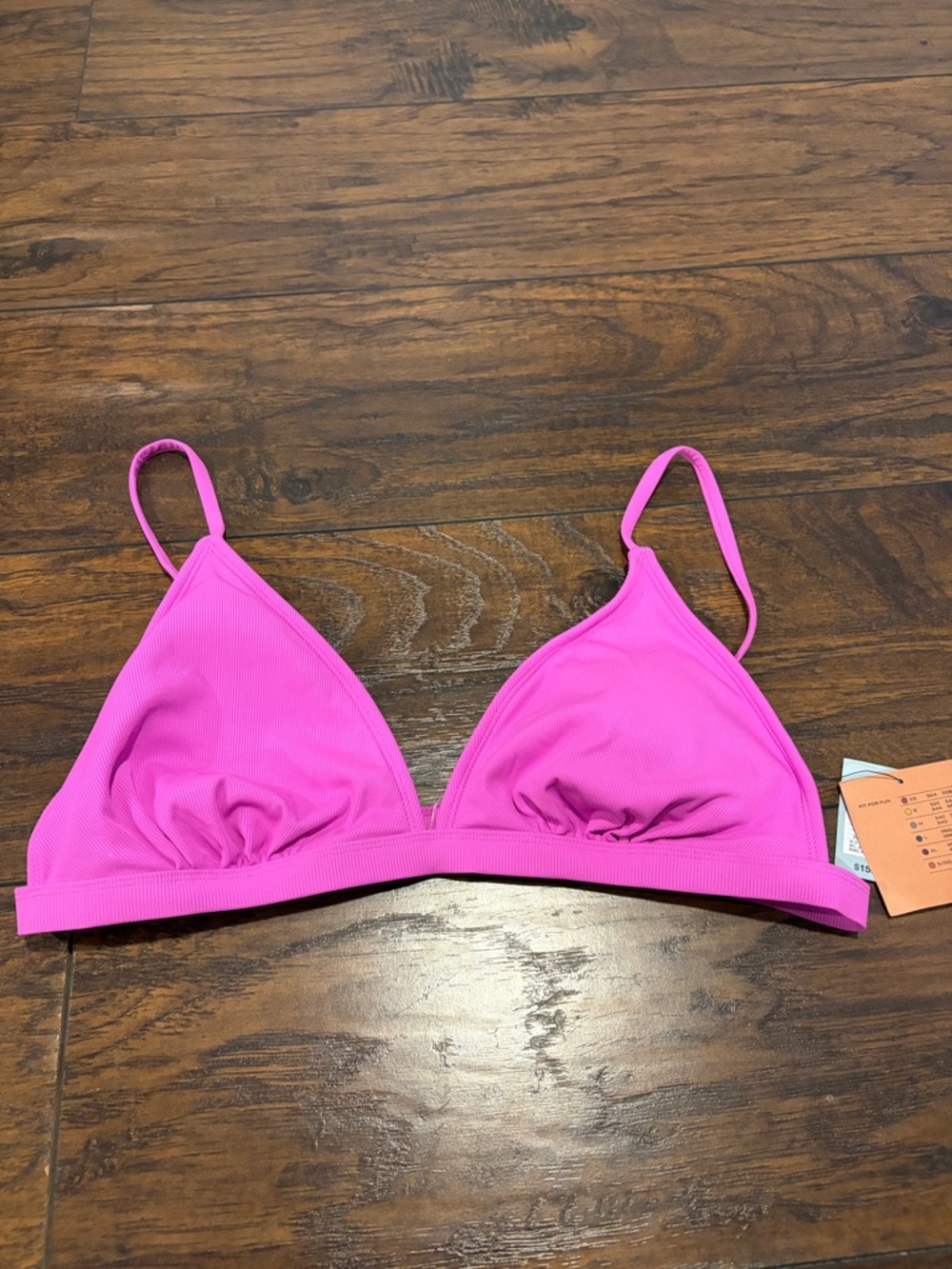 Women's Triangle ribbed Bikini Top - shade & shore XL(16) NWT - Picture 1 of 8